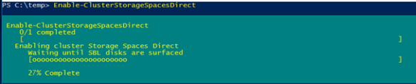 Enable-ClusterStorageSpacesDirect windows server 2016