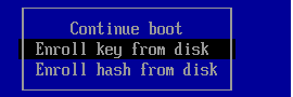 Enroll key from disk