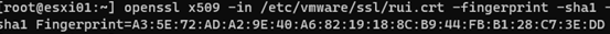 ESXi cli - list certificate thumbprint 