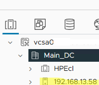 new ESXI in vCSA invenrory