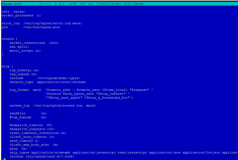 nginx config file for high performance web server with php-fpm