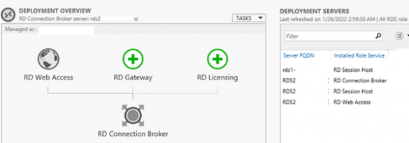 rds deployment configuration on windows server