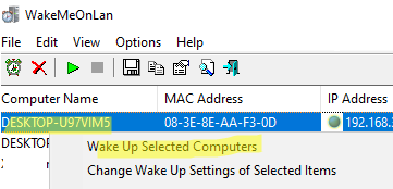 WakeMeOnLan - Turn on computers on network