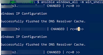 Ansible win_shell: run shell commands on target Windows hosts