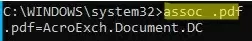 assoc command in windows