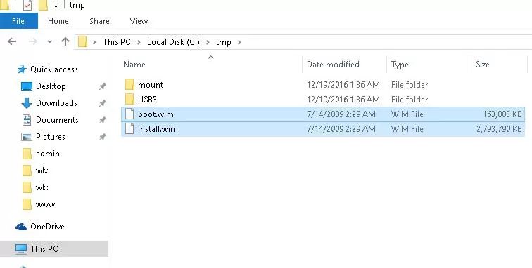 Windows 7 boot.wim and install.wim