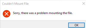 Couldn't Mount File error