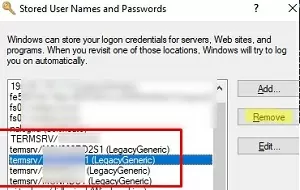 Delete saved RDP (termsrv) credentials