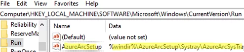 Disable AzureArcSysTray.exe from autostart