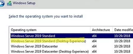 downgrade to windows server standard