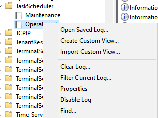 enable task scheduler event logs