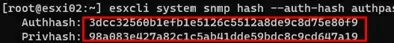 esxcli generate hash for snmp v3