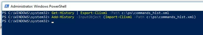 export import powershell history