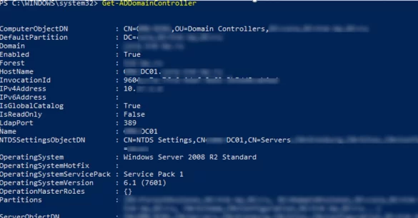 Get-ADDomainController - get full DC info via powershell