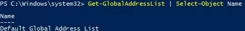 Get-GlobalAddressList - powershell