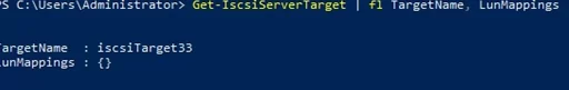 Get-IscsiServerTarget | 