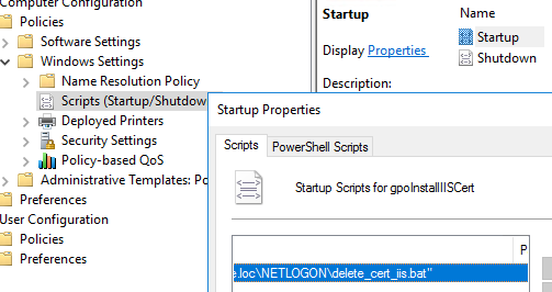 GPO logon script - remove certificate