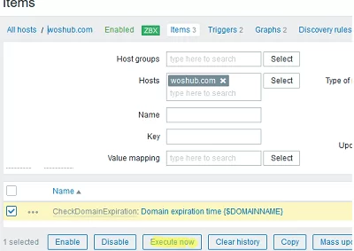 How to monitor domain expire date with Zabbix 