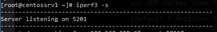 iperf3: run listening server on linux. 5201 port