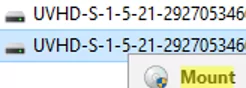 Mount UPD vhdx file in Windows