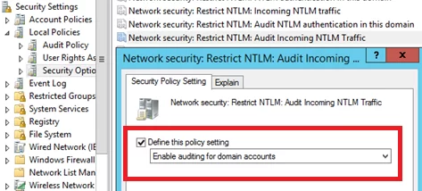 Network Security: Restrict NTLM: Audit Incoming NTLM Traffic