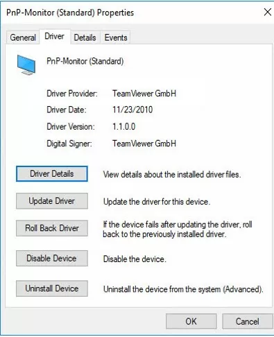  TeamViewer Pnp-Montor Standard driver