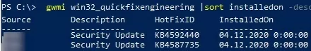 PowerShell: check last Windows update installation date 