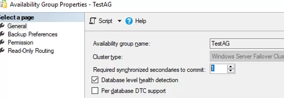 reduce Required synchronized secondaries to commit 