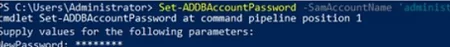 Set-ADDBAccountPassword - reset AD domain admin password