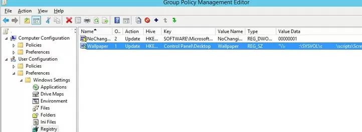 set desktop wallpaper via registry keys in gpo