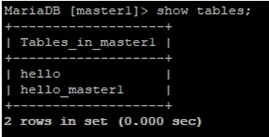 show replicated tables in mariadb 