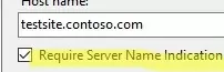 Enable Server Name Indication (SNI) opiton in IIS