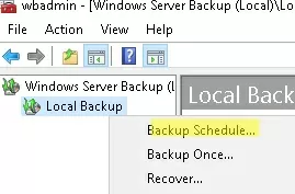 vm backup schedule